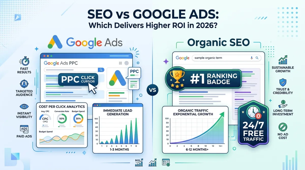 SEO vs Google Ads: Which Marketing Strategy Delivers Higher ROI in 2026?